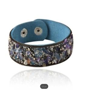 Blue Gemstone Wrap Bracelet